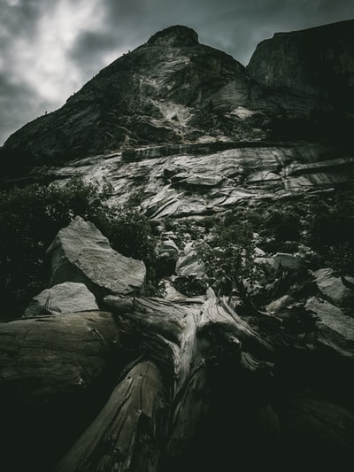 Low Angle mountain photography
